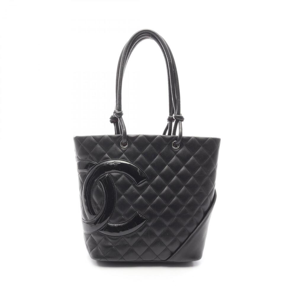 Chanel Cambon Tote Bag Leather Black